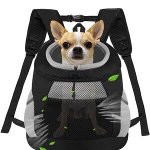 Black and Gray Dog Carrier Backpack